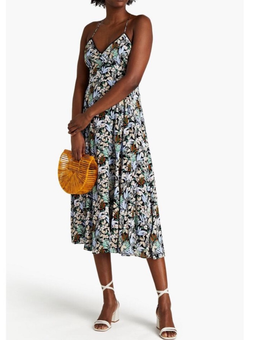 Maje Floral Midi Dress